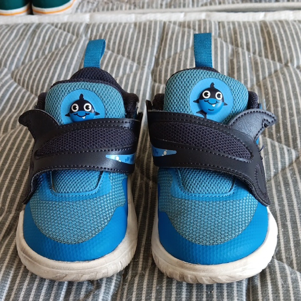 Blue Kids Shoes with Cartoon Design